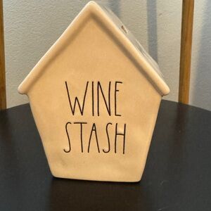 Rae Dunn Wine piggy bank Stash Cream House